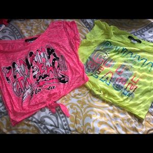 2 pcb crop tops